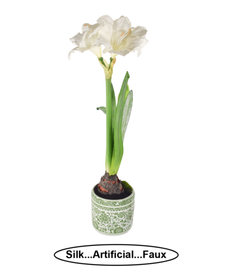 Silk Amaryllis Large Green