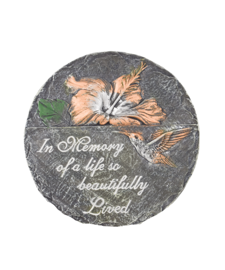 IN MEMORY HUMMINGBIRD GARDEN STONE